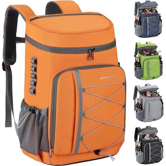 Cooler Backpack,35 Can Backpack Cooler Leakproof,Insulated Soft